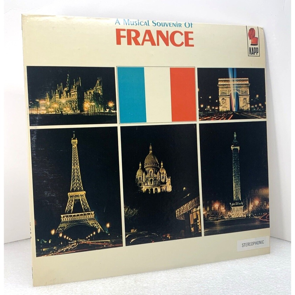 A Musical Souvenir of France LP Kapp Records Vintage Vinyl‎ Paris Eiffel Tower